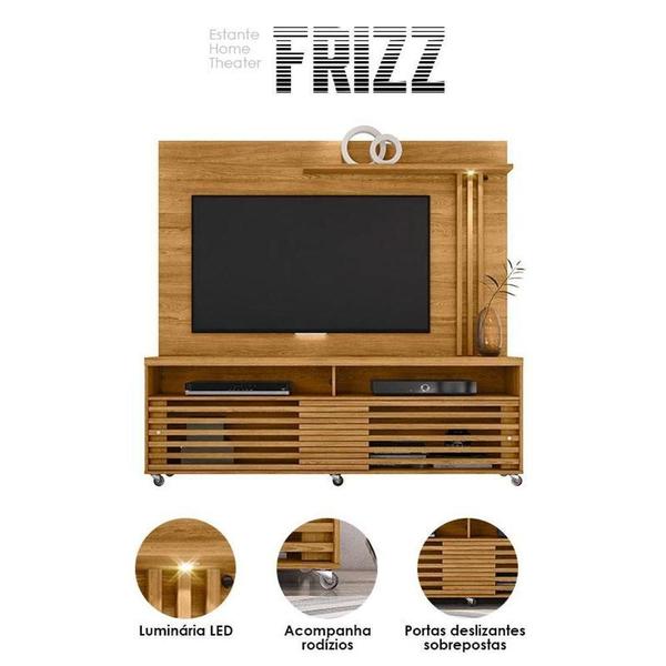 Imagem de Estante Home Theater Frizz Com Mesa De Centro Indianápolis Cumaru Opala