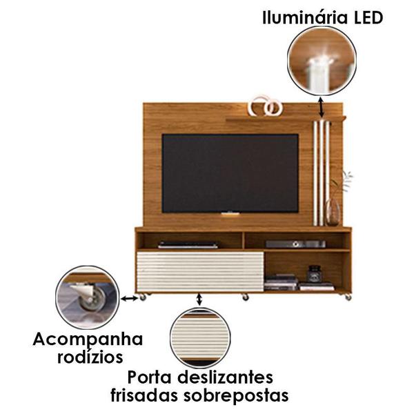 Imagem de Estante Home Theater Frizz Naturale Off White  Madetec