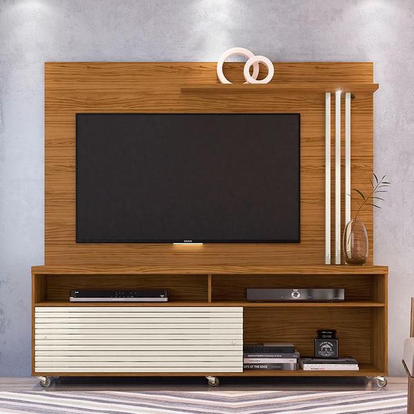 Imagem de Estante Home Theater Frizz Naturale Off White  Madetec