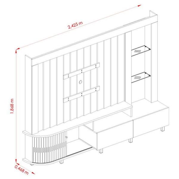 Imagem de Estante Home Theater Le Mans Cumaru - Madetec