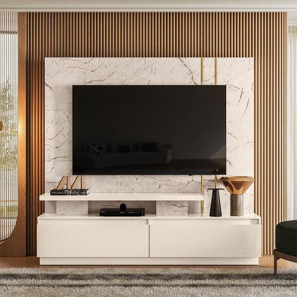 Imagem de Estante Home Theater New Apolo Calacata Off White  Madetec