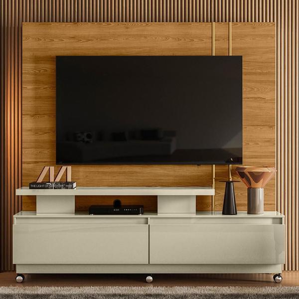 Imagem de Estante Home Theater New Apolo para TV até 75” com Rodízios - Madetec