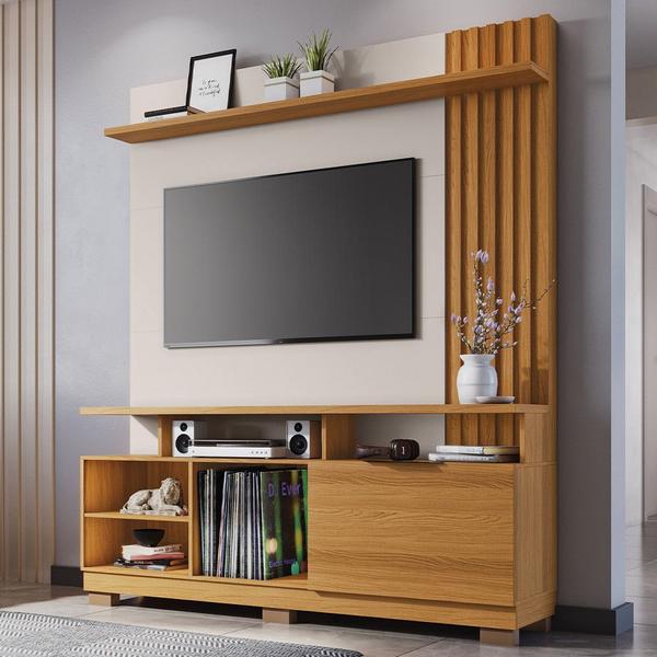 Imagem de Estante Home Theater Para TV 55 Pol 160cm Arturo B01 Cinamomo Off White - Lyam Decor