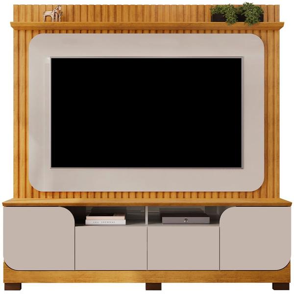 Imagem de Estante Home Theater Ripado Para TV 65 Pol Blog D05 Cedro Bali - Lyam Decor