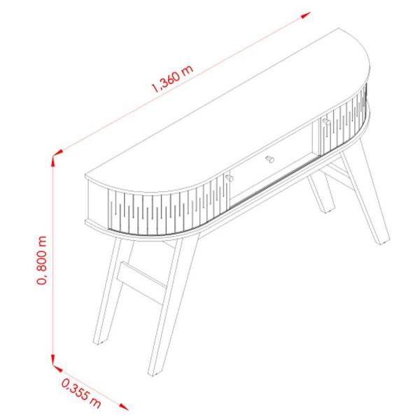 Imagem de Estante Home Theater Suspenso Atena com Aparador Estoril Calacata Off White  Madetec