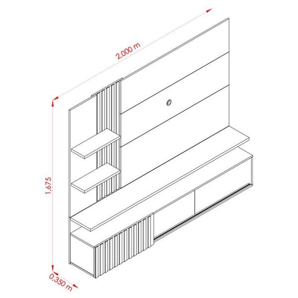 Imagem de Estante Home Theater Suspenso Atena Cumaru  Madetec