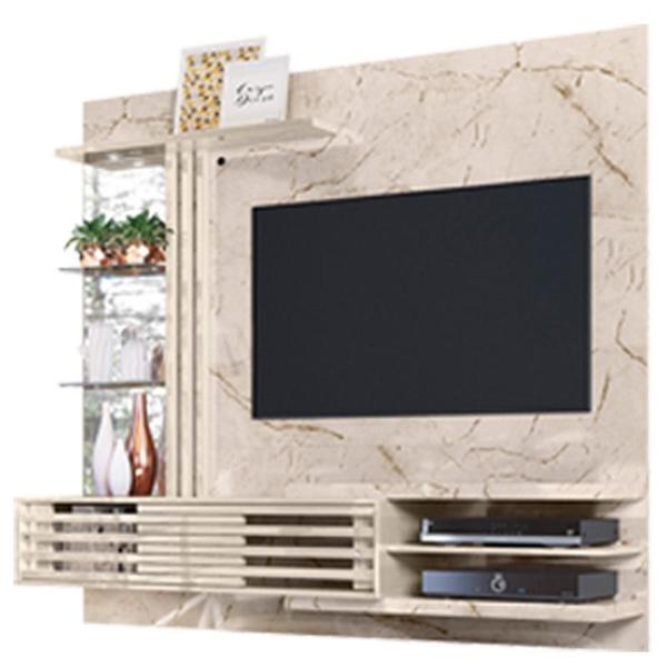 Imagem de Estante Home Theater Suspenso com Aparador Frizz Supreme Calacata Off White  Madetec