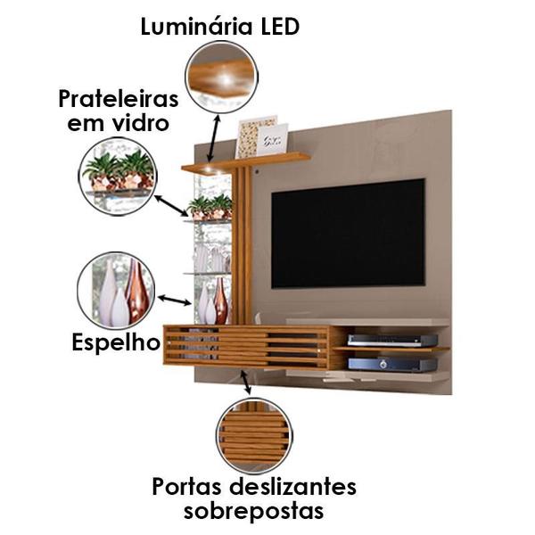 Imagem de Estante Home Theater Suspenso com Mesa de Centro Frizz Supreme Fendi Naturale  Madetec