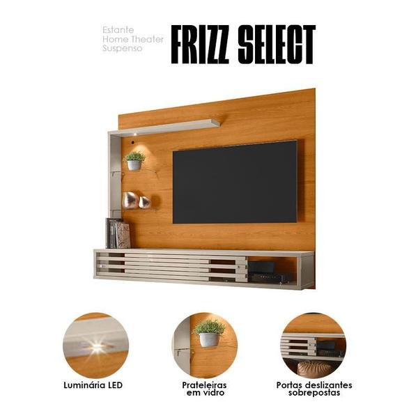 Imagem de Estante Home Theater Suspenso Frizz Select Cinamomo Off White - Madetec