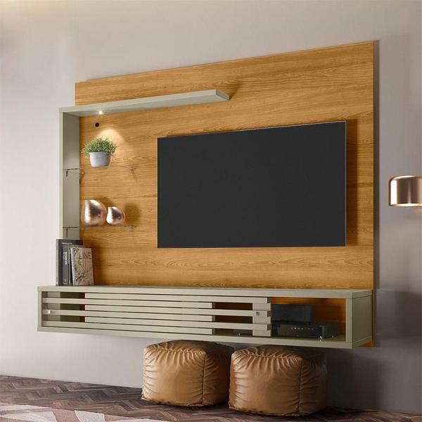 Imagem de Estante Home Theater Suspenso Frizz Select com Mesa de Centro Indianápolis Cumaru Opala - Madetec