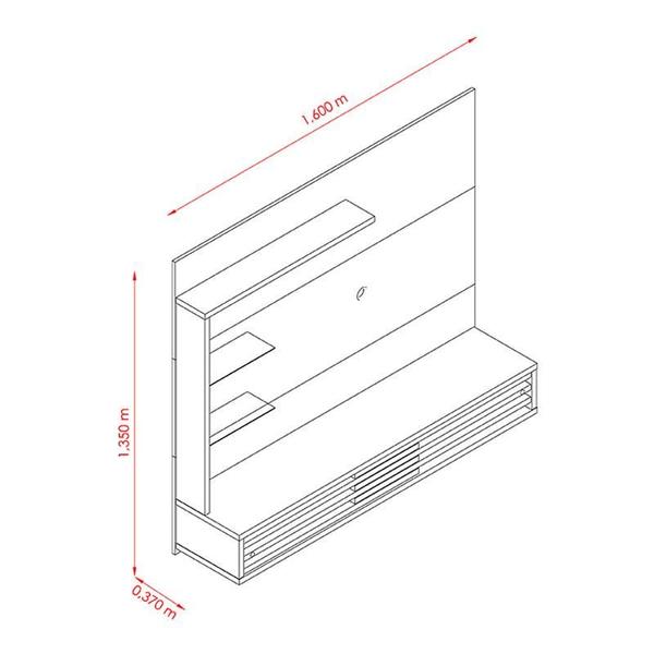 Imagem de Estante Home Theater Suspenso Frizz Select com Mesa de Centro Indianápolis Cumaru Opala - Madetec