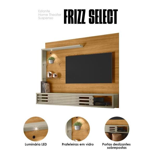 Imagem de Estante Home Theater Suspenso Frizz Select Cumaru Opala - Madetec