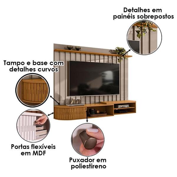 Imagem de Estante Home Theater Suspenso Ímola Fendi Naturale  Madetec