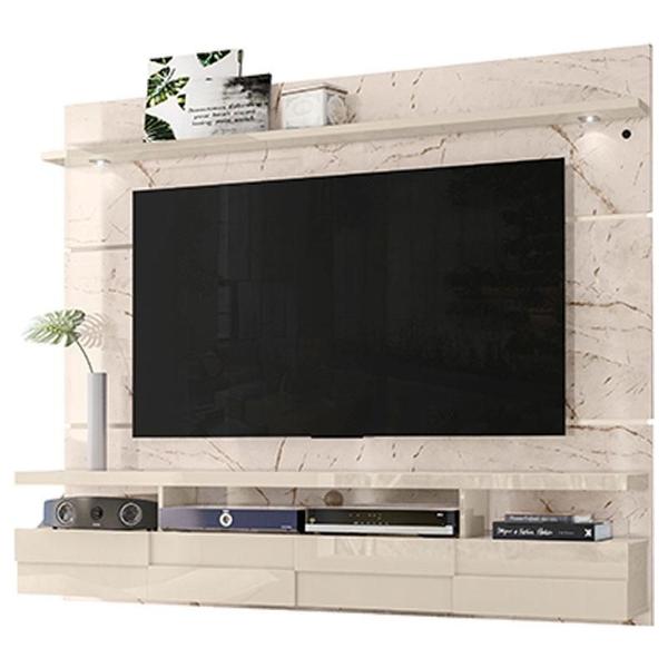 Imagem de Estante Home Theater Suspenso Lana 1.8 Calacata Off White  Madetec