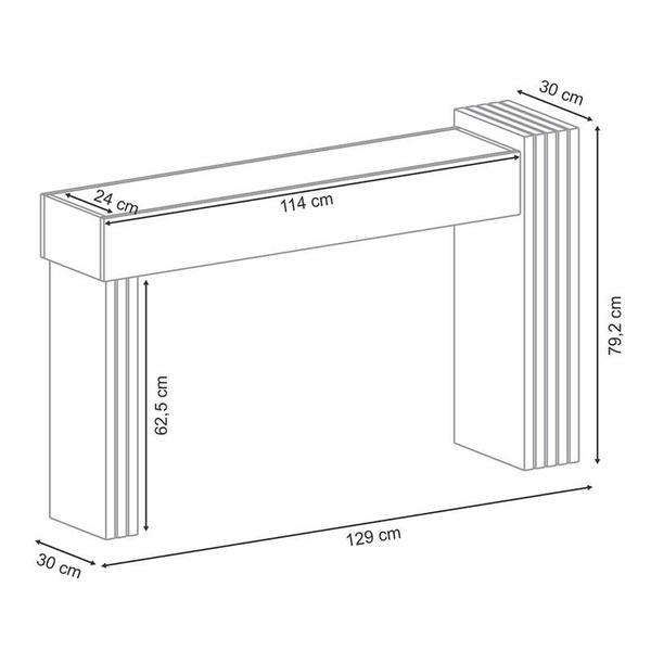 Imagem de Estante Home Theater Titan e Aparador Astro Cinamomo Off White  HB Móveis