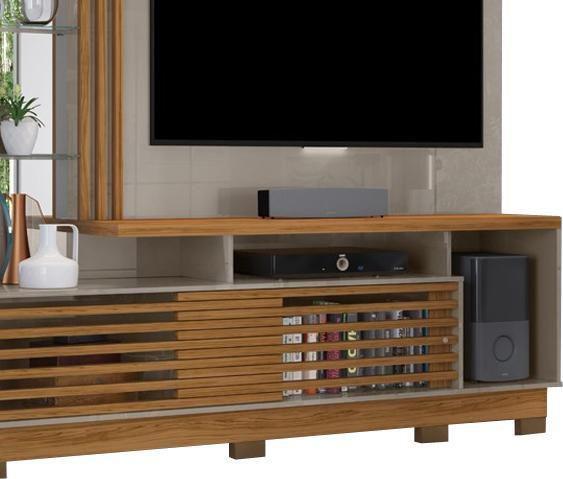 Imagem de Estante HomeTheaterFrizzPlusPara Tv 60 Polegadas Com Pés Fendi / Naturale - Madetec