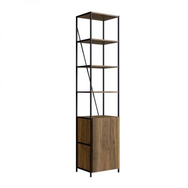 Imagem de Estante Industrial 1 Porta 210cmx47cm Steel Wood