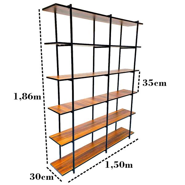 Imagem de Estante industrial 6 prateleiras Expositor Loja comercial PI-7
