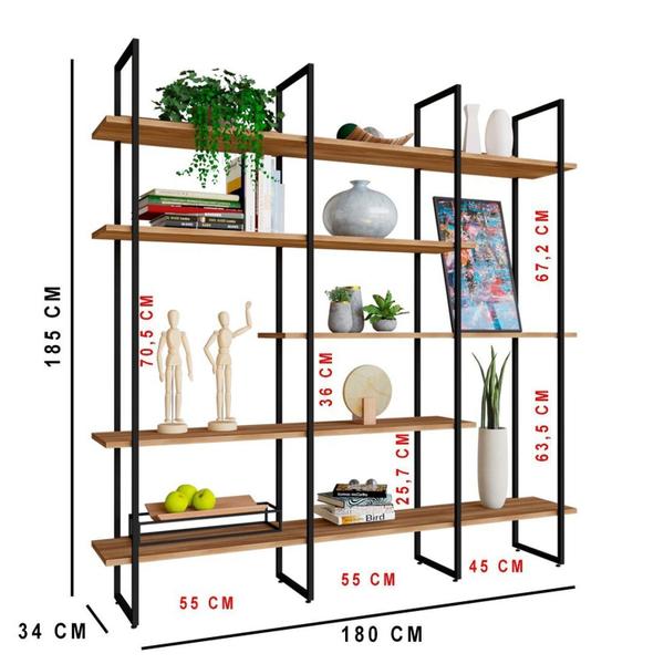 Imagem de Estante Industrial Urban 3 de 180 Cm