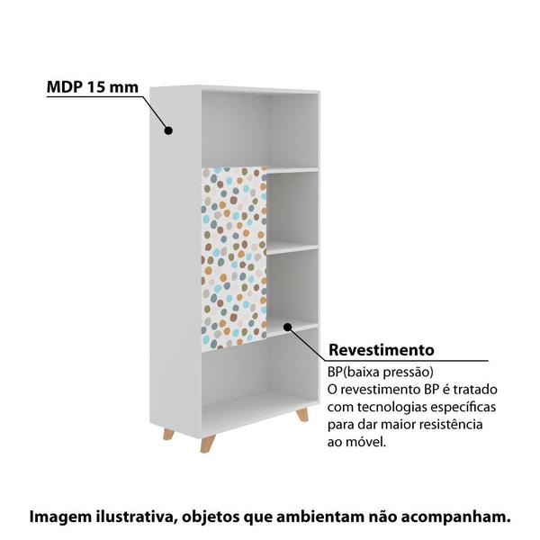 Imagem de Estante Infantil com 4 Nichos - Branco