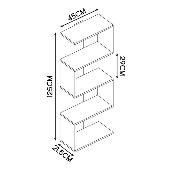 Imagem de Estante Inovador Nicho Suspenso Porta Livros Decorativo MDF Alta Qualidade 