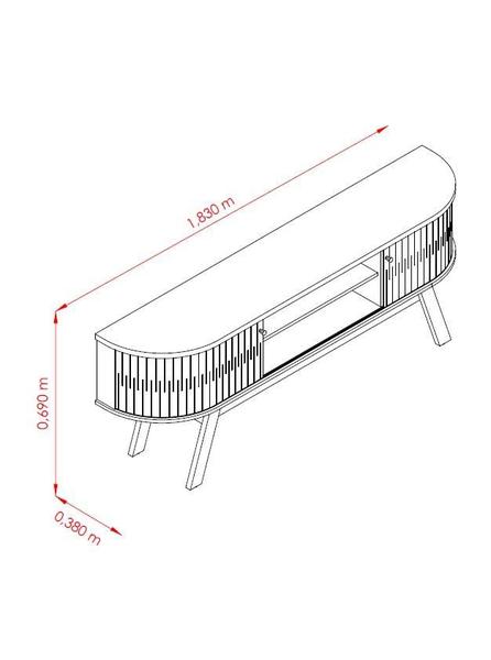 Imagem de Estante Laguna Para TV até  65 Polegadas Naturale Off White - Madetec