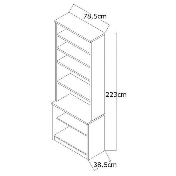 Imagem de Estante Livreiro 4 Portas Vidro Fumê Legend F04 Branco - MPozenato