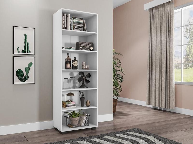 Imagem de Estante Livreiro 6 Prateleiras Office Branco - Fdecor