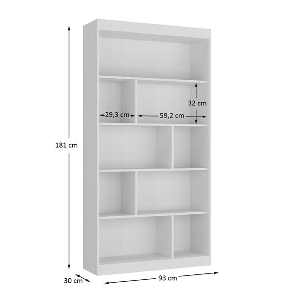 Imagem de Estante Livreiro 9 Nichos HCL Branco