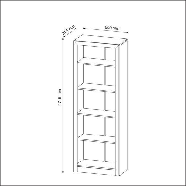 Imagem de Estante Livreiro Armário Escritório 4 Prateleiras Nogal