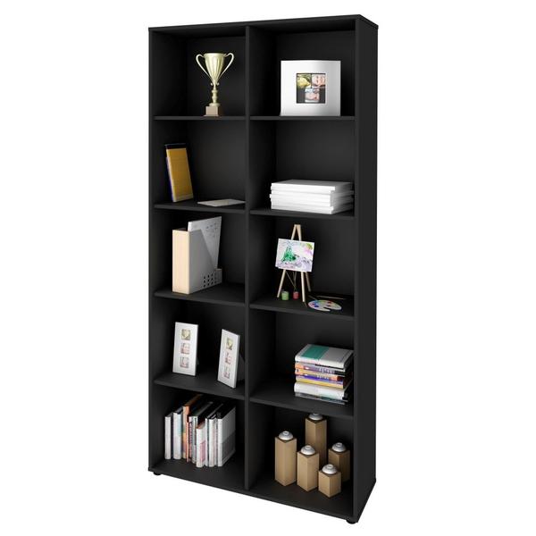 Imagem de Estante Livreiro Clean com 8 Prateleiras Preto - Artany