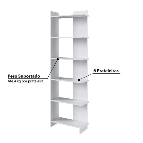 Imagem de Estante Livreiro com 6 Prateleiras - Branco