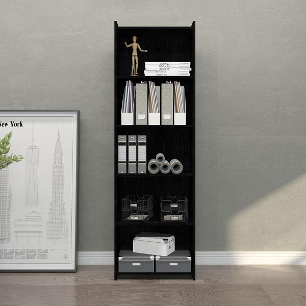 Imagem de Estante Livreiro com Prateleiras 57 x 183 Cm MDP Preto 0700