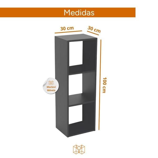 Imagem de Estante Livreiro de Madeira Suspensa com 3 Prateleiras - Organize Seus Livros e Decore com Estilo