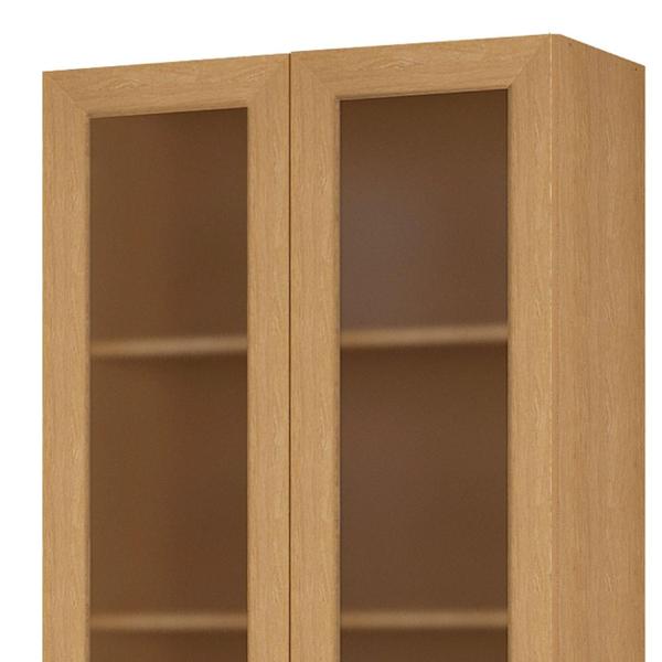 Estante Livreiro Ditália Aspen 2 Porta Vidro Carvalho CD-308