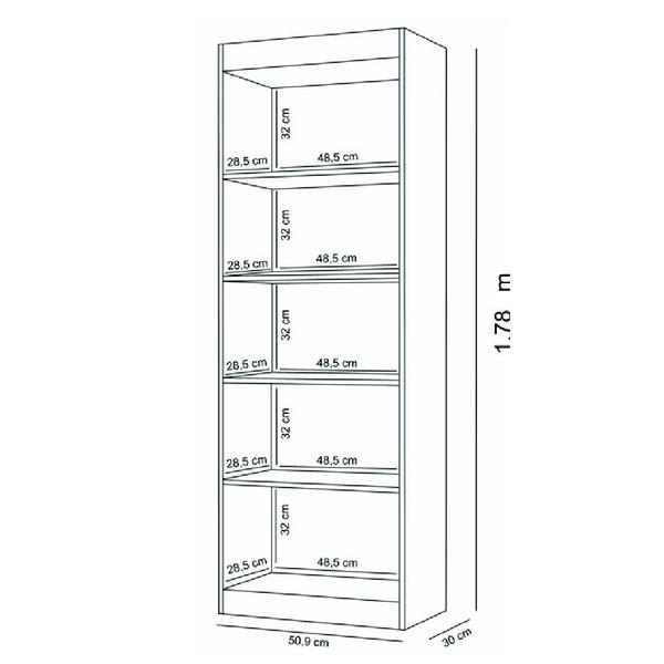 Imagem de Estante Livreiro Multiuso 12 prateleiras 1,71m Office Jequitiba  J&A 