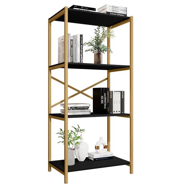 Imagem de Estante Livreiro Steel 76cm Estilo Industrial com Pés em Aço