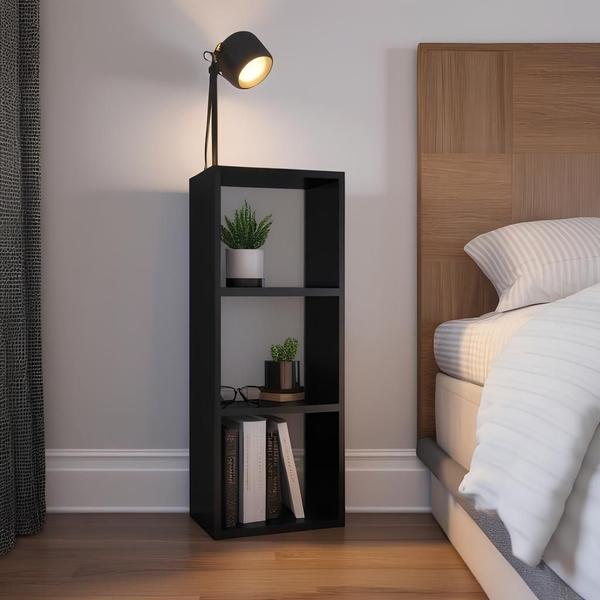 Imagem de Estante Modular Livreiro e Armário Suspenso com Prateleiras - Preto 102cm para Diversos Ambientes