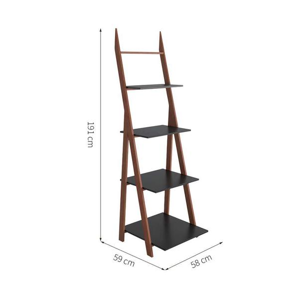 Imagem de Estante Modular Multiuso Sintra Amêndoa Preto Tebarrot