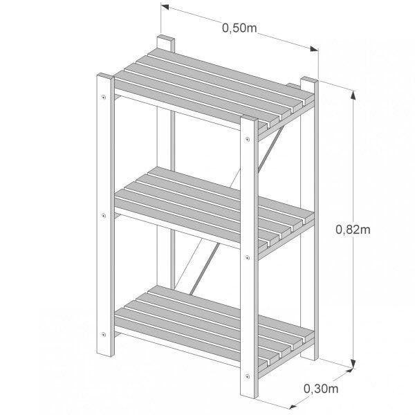 Imagem de Estante Multiuso 3 Prateleiras Colors MaderSilva