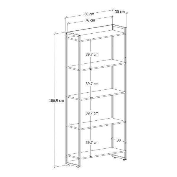 Imagem de Estante Multiuso 5 Prateleiras 80cmx187cm Dynamica Compace