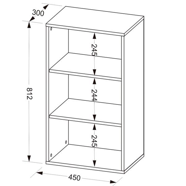 Imagem de Estante Multiuso com 02 Prateleiras Clean A02 81x45 cm Branco - Lyam Decor