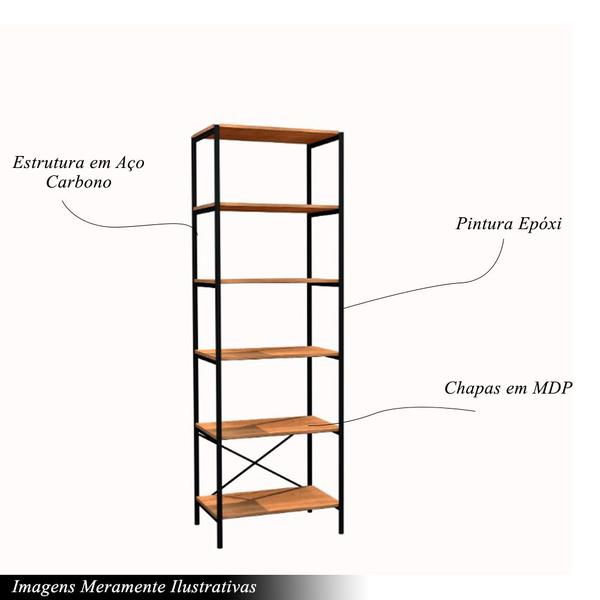 Estante Multiuso Industrial Fama 6 Prateleiras Preto/Demolição G79 - Gran Belo Imagem de Estante Multiuso Industrial Fama 6 Prateleiras Preto/Demolição G79 - Gran Belo