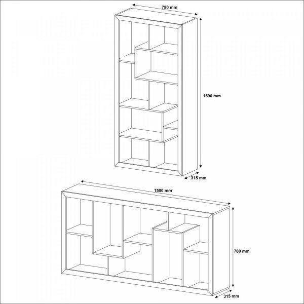 Imagem de Estante Multiuso Vertical ou Horizontal 159cmx 78cm E1712