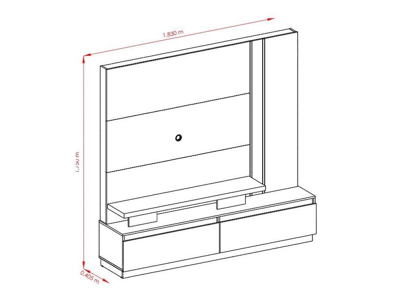 Imagem de Estante New Apolo para TV de até 75 polegadas - Cinamomo / OFF WHITE - Madetec