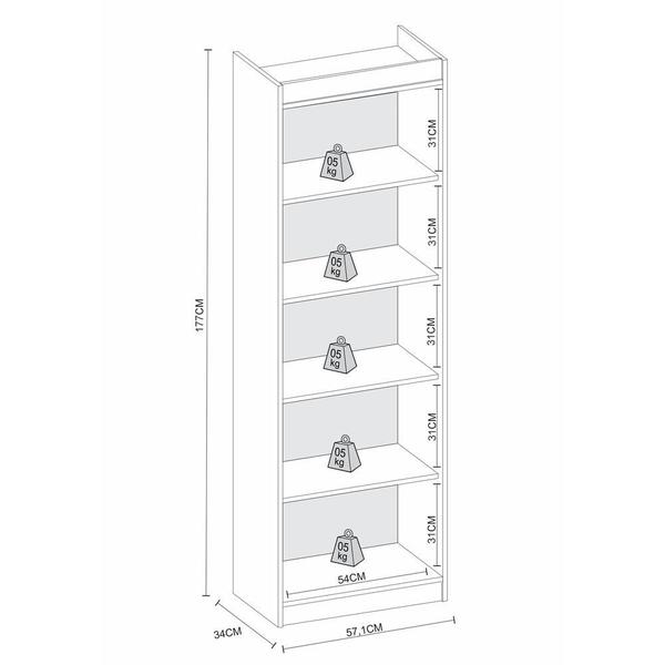 Imagem de Estante Organizadora 57cm Multimóveis CR25251