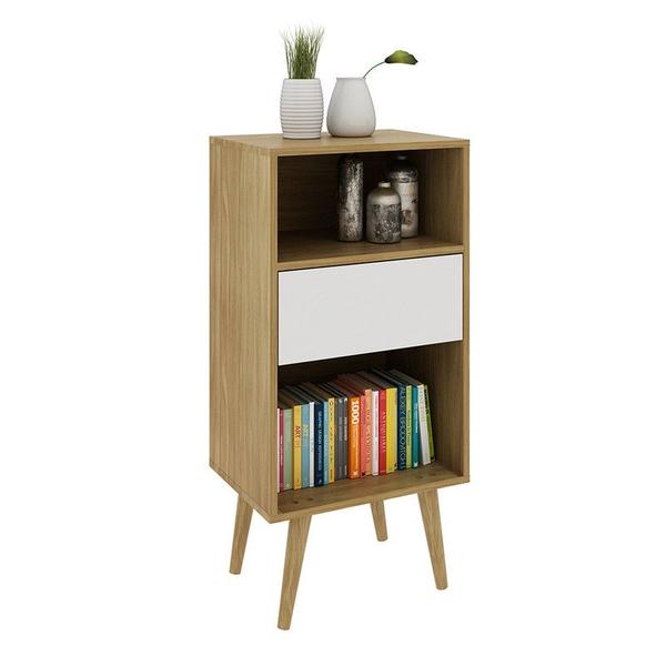 Imagem de Estante Organizadora 78x159x31,5 cm Natural/Off White