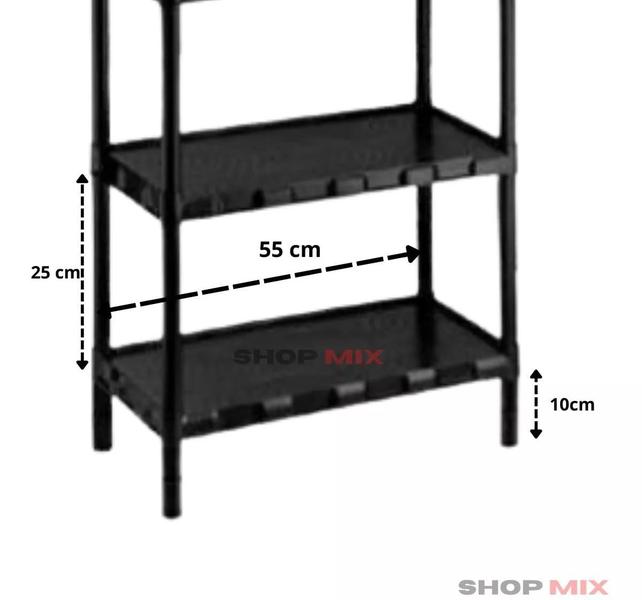 Imagem de Estante Organizanizadora Modular 5 Prateleira Plastico Preto