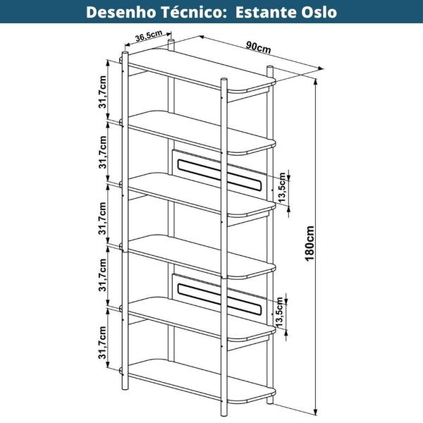 Imagem de Estante Oslo Artesano 90 cm (largura) MDP Hanover Palha Sintética Bege Pé Madeira Maciça