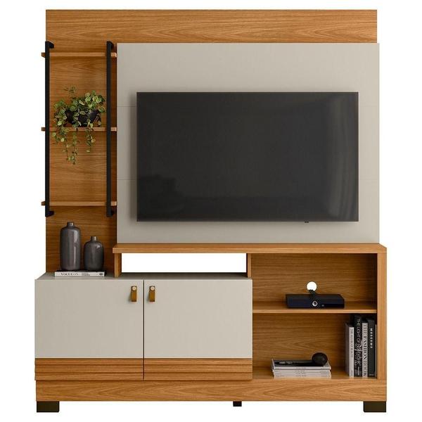 Imagem de Estante Painel Para Tv 50 Pol 160cm Pilar L06 Nature/off White - Mpozenato